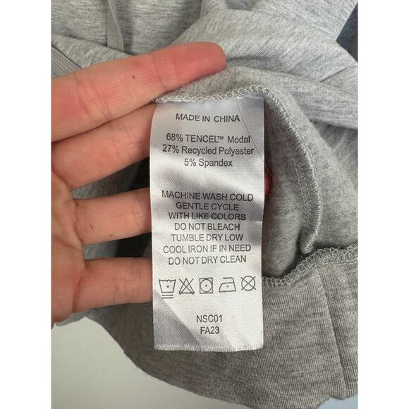 Quince Supersoft Pullover Hoodie in Heathered Grey Tencel Modal Blend Medium - Picture 5 of 5